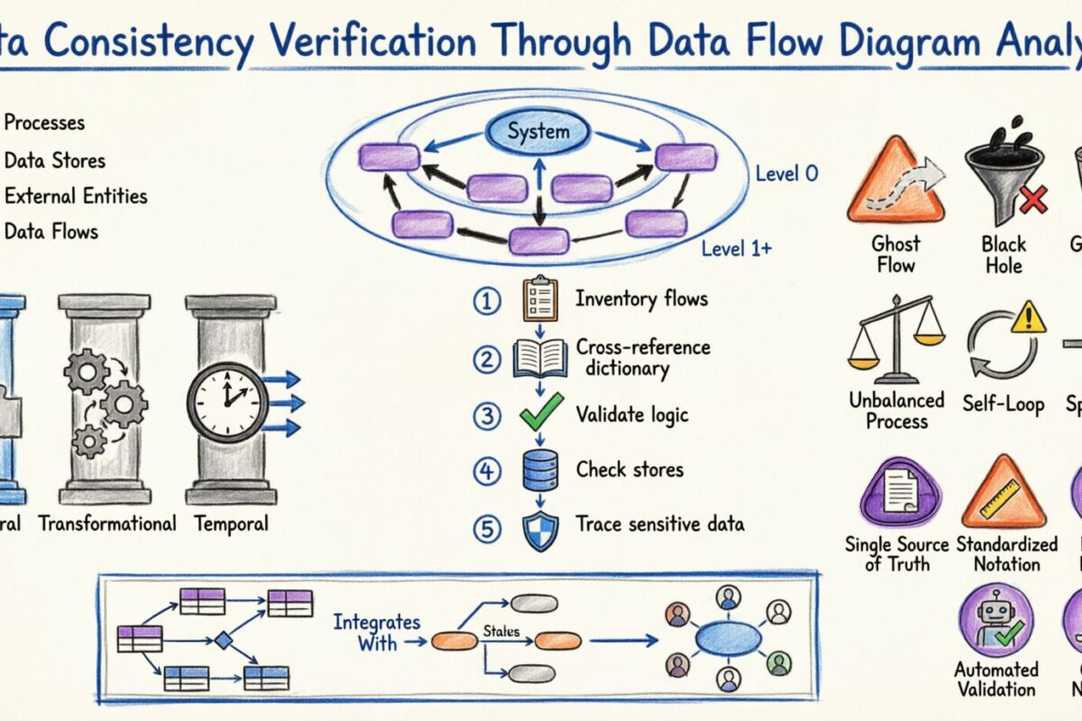 DFD-Leitfaden: Überprüfung der Datenkonsistenz durch Analyse von Datenflussdiagrammen
