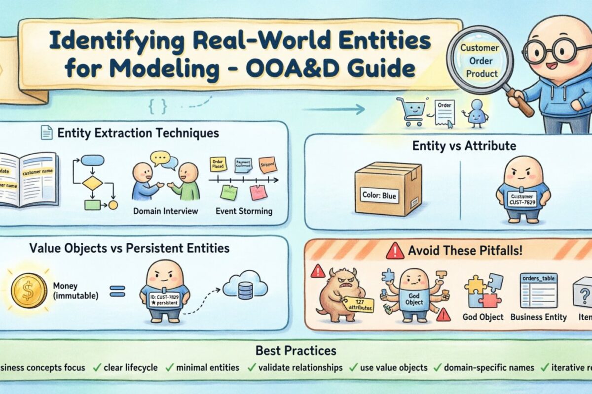 OOAD-Leitfaden: Identifizieren von realweltlichen Entitäten für die Modellierung