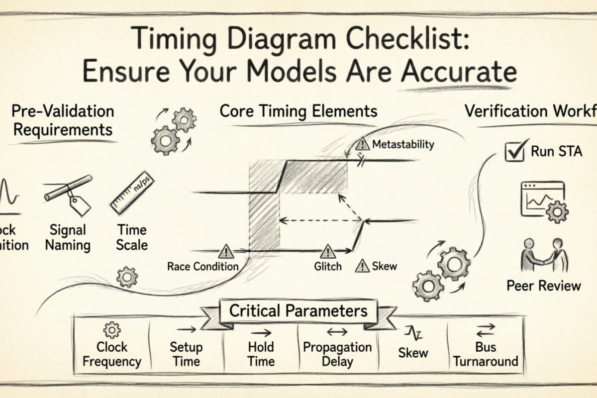 Checkliste für Zeitablaufdiagramme: Stellen Sie sicher, dass Ihre Modelle präzise sind Checkliste für Zeitablaufdiagramme: Stellen Sie sicher, dass Ihre Modelle präzise sind