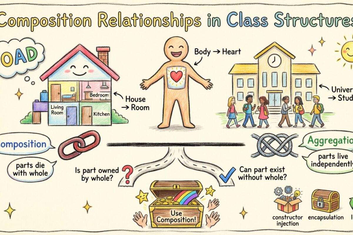 Guía de OOAD: Relaciones de composición en estructuras de clases