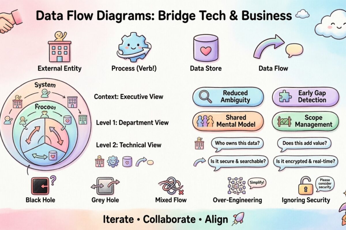 Diagrammes de flux de données pour la communication et l’alignement des parties prenantes