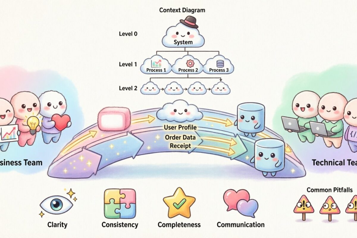 Guide DFD : Connecter les équipes métier et techniques grâce à des diagrammes de flux de données clairs
