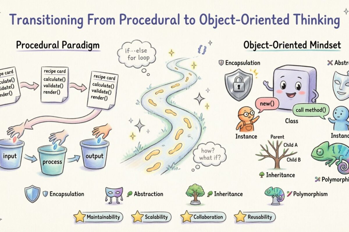 Guide OOAD : Passer d’une pensée procédurale à une pensée orientée objet
