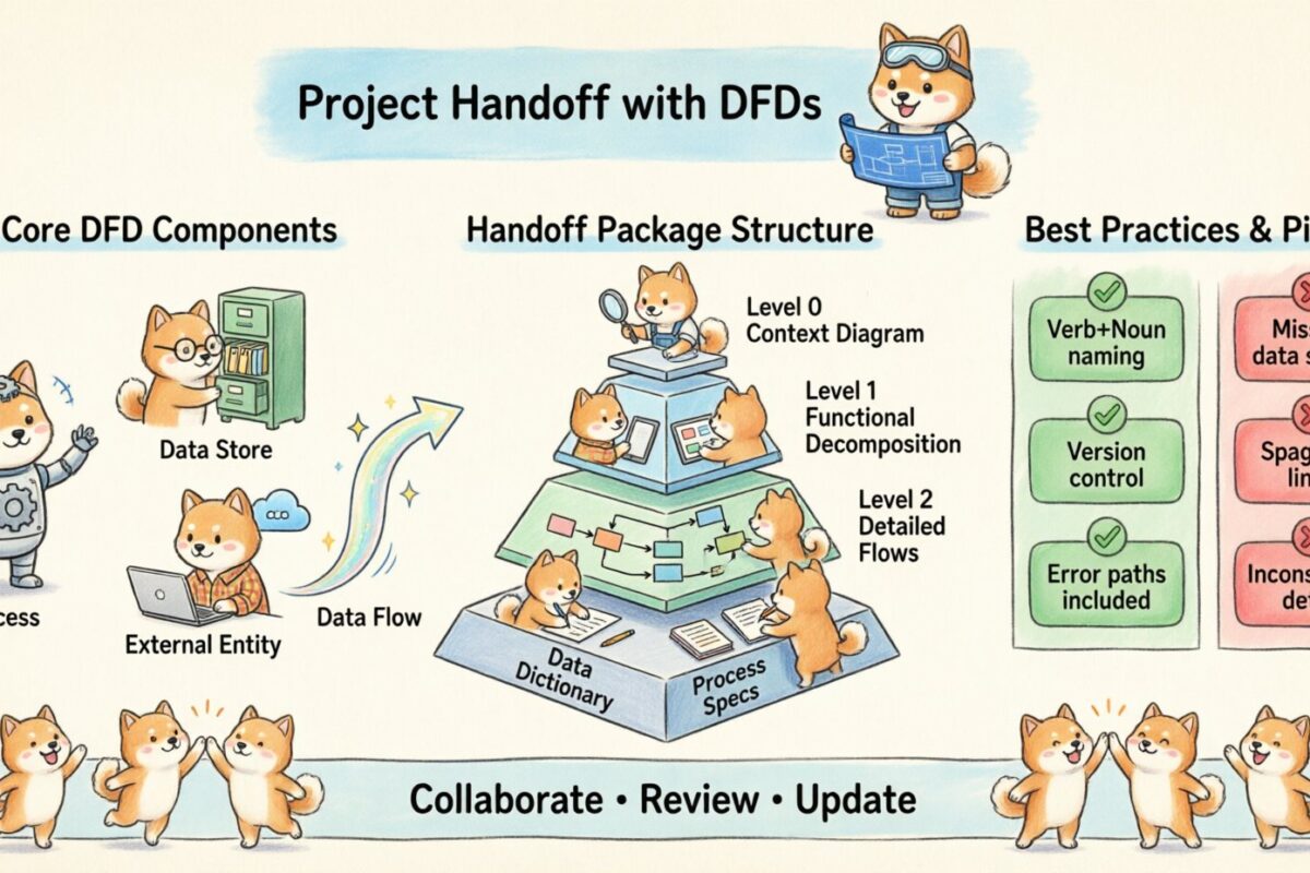 DFDガイド：効果的なデータフローダイアグラムを用いたプロジェクト引継ぎ文書