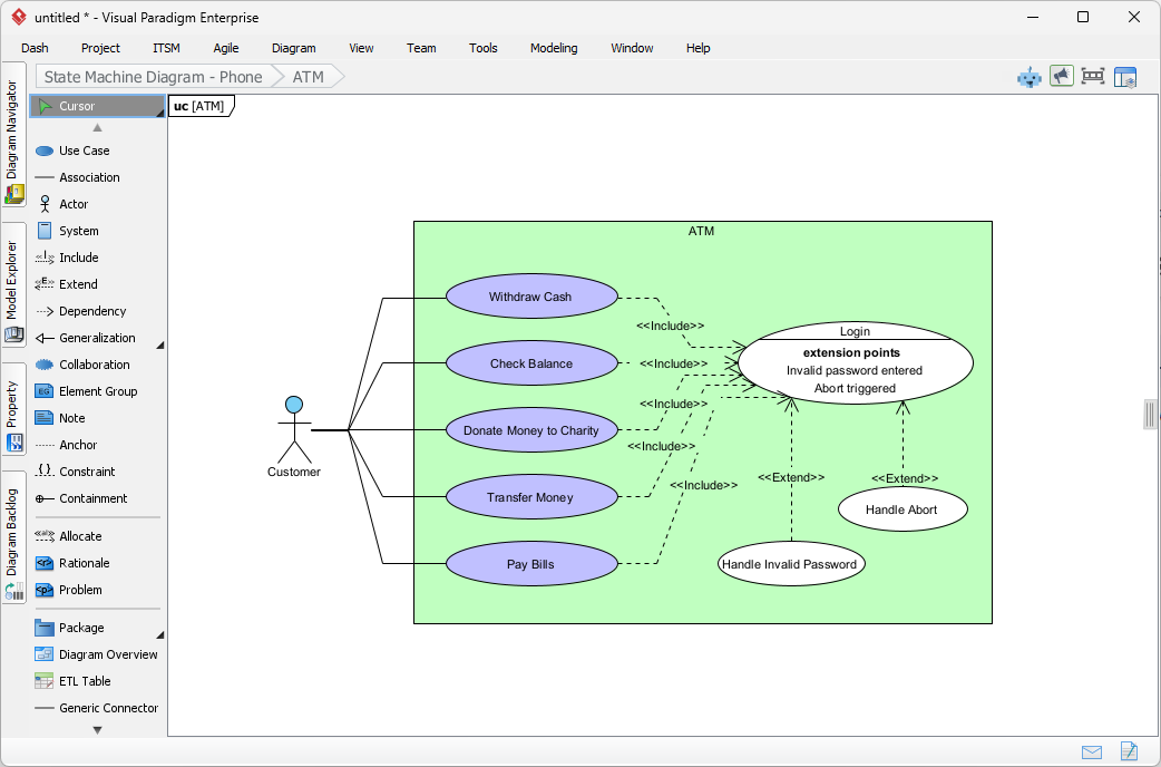 Visual Paradigm Use Case Diagram tool