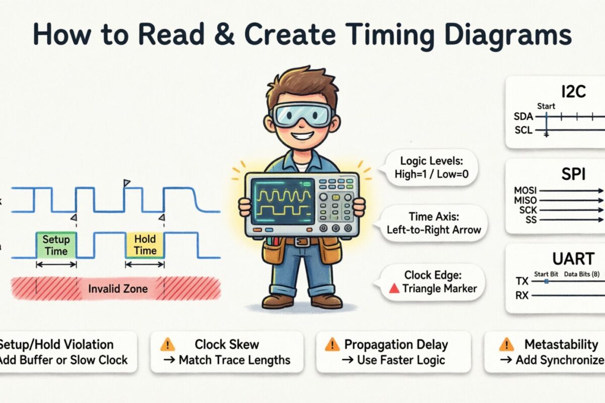 Como ler e criar diagramas de temporização para sistemas embarcados