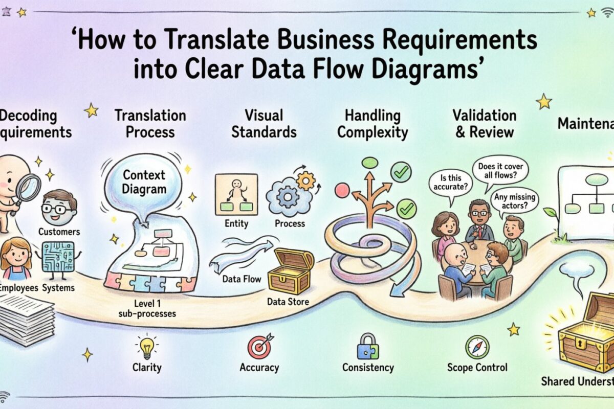 Como Traduzir Requisitos de Negócio em Diagramas de Fluxo de Dados Claros