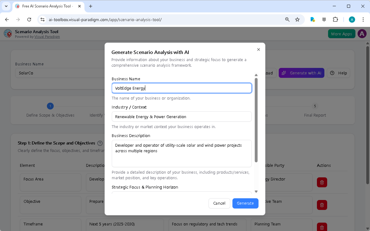 Creating a Strategic Energy Transition Plan with AI
