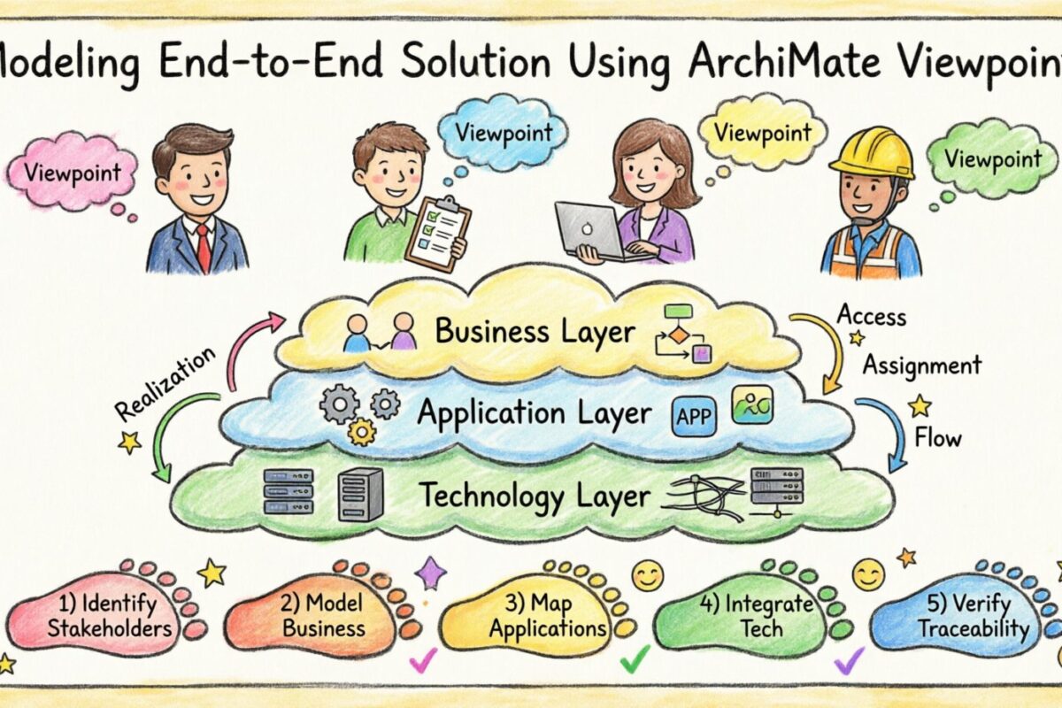 Comprehensive Walkthrough: Modeling an End-to-End Solution Using ArchiMate Viewpoints