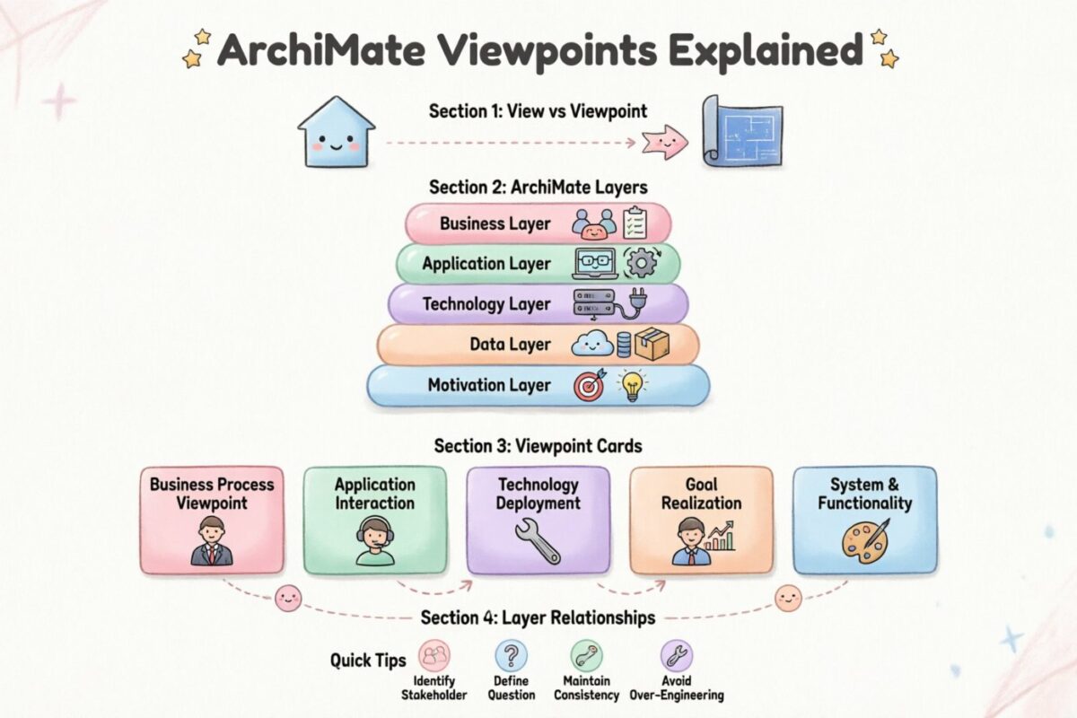 ArchiMate Viewpoints Explained: From Business Processes to Tech Infrastructure Without the Jargon ArchiMate Viewpoints Explained: From Business Processes to Tech Infrastructure Without the Jargon
