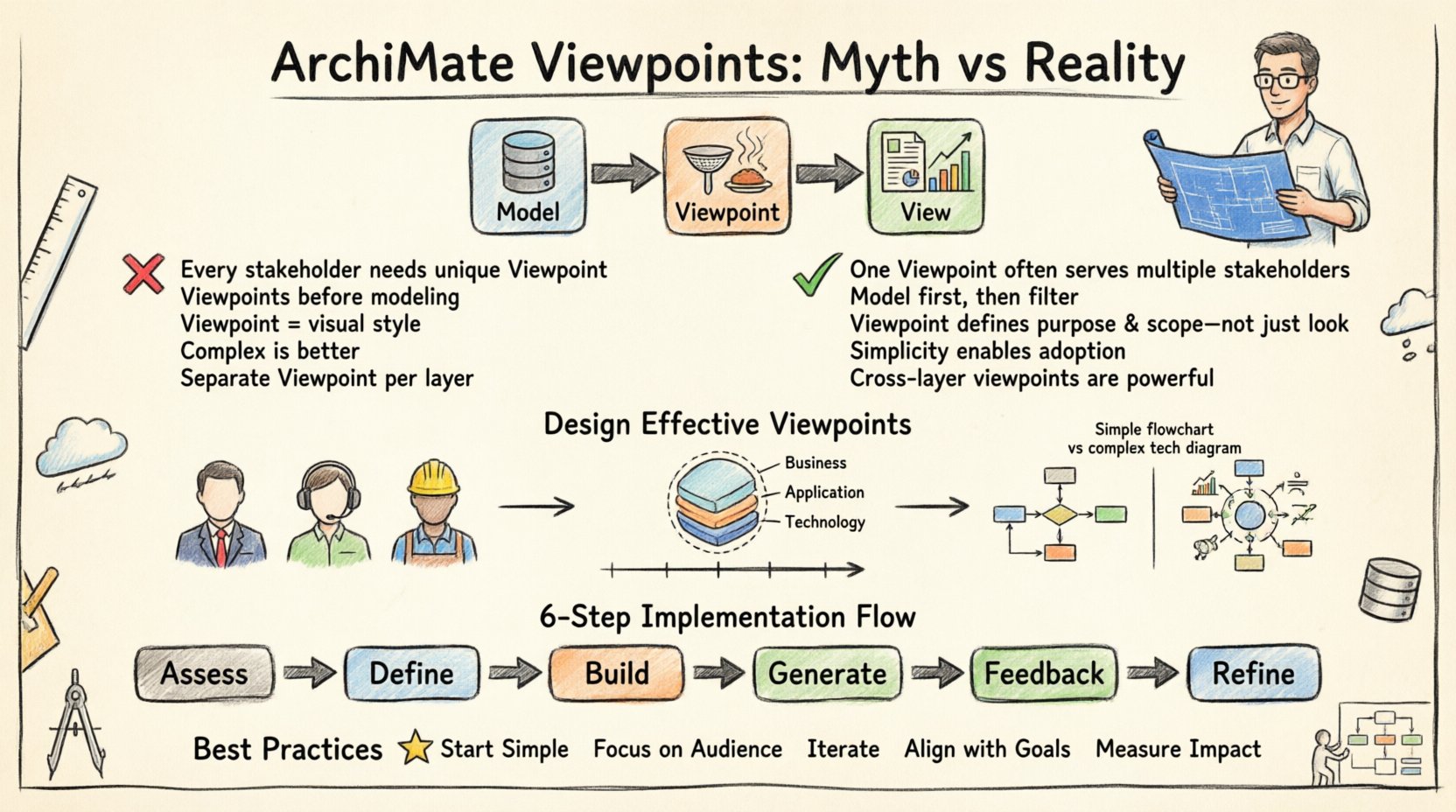 ArchiMate Viewpoints Myth-Buster: Separating Hype from Reality for New Architects ArchiMate Viewpoints Myth-Buster: Separating Hype from Reality for New Architects
